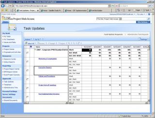 Project Web Access - Task Update